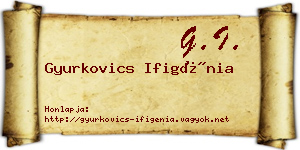 Gyurkovics Ifigénia névjegykártya